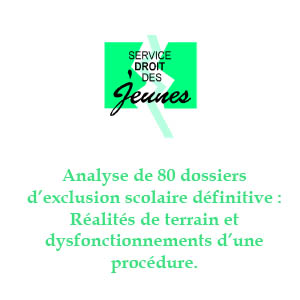Ressource - Rapport exclusions scolaires - SDJ