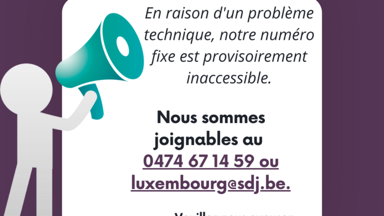 Le SDJ Lux est momentanément inaccessible sur le numéro fixe.